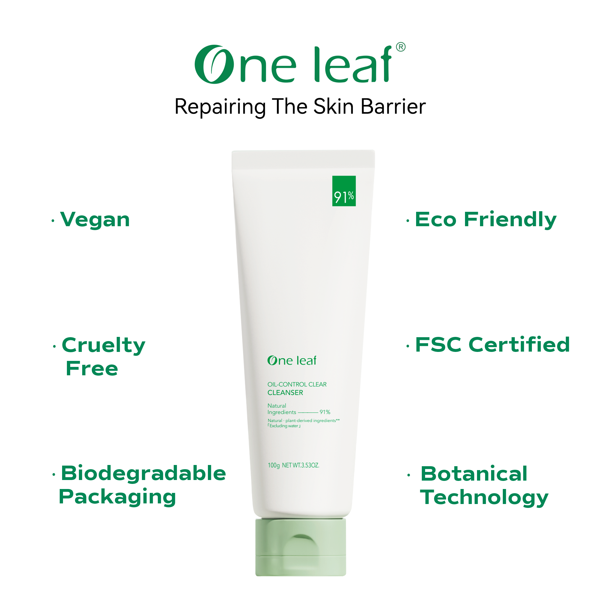 One Leaf Purifying Oil-Control Cleanser 100g